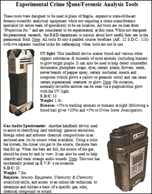 image of prototype forensic tools page